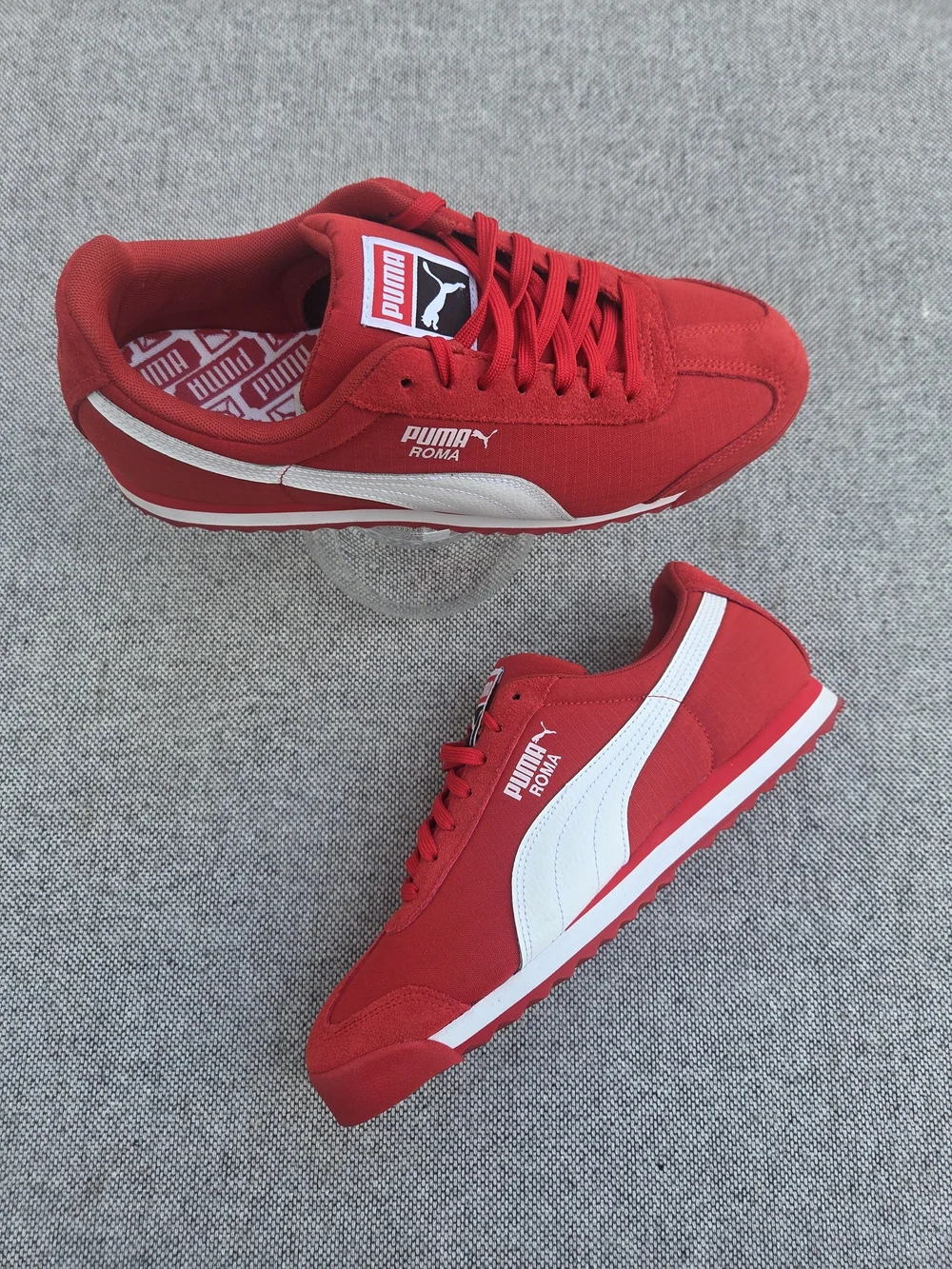PUMA Roma Red White Suede Nylon Sneakers Men’s Size 10